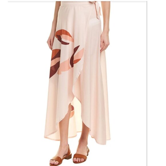 Onia | Amanda Wrap Skirt in Lobster Pink - Picture 11 of 11